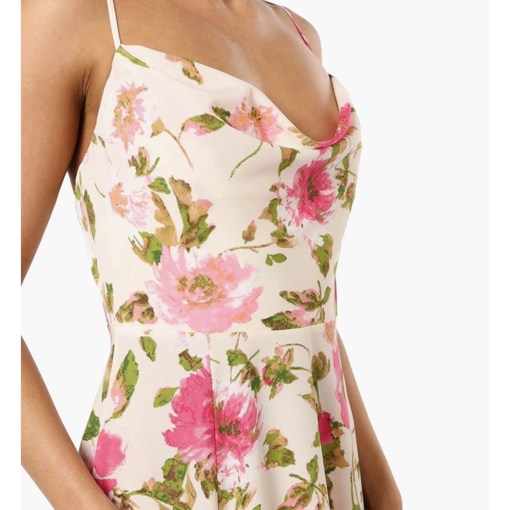 Petal & Pup Violetta Floral Cowl Neck Maxi, Pink and Ivory - Picture 3 of 9